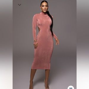 JLUXLABEL mauve made for you midi dress